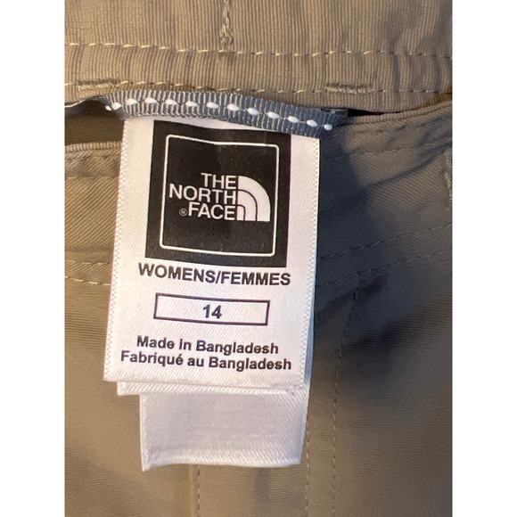 The North Face Women 14 Convertible Hiking Capri Shorts Khaki Cargo Capri outdoo - Picture 7 of 8